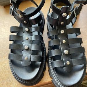 Free People Gladiator Sandal - New size 9.5 Black